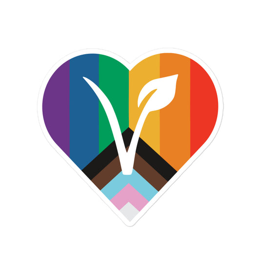 Vegan Pride Heart Sticker